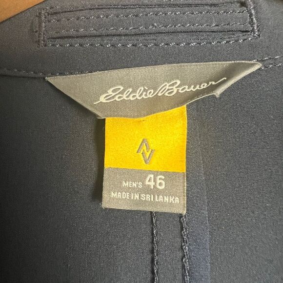 Eddie Bauer Mens Navy Blue Lightweight Travex 50 Voyager Travel Blazer Jacket 46 - Picture 6 of 7
